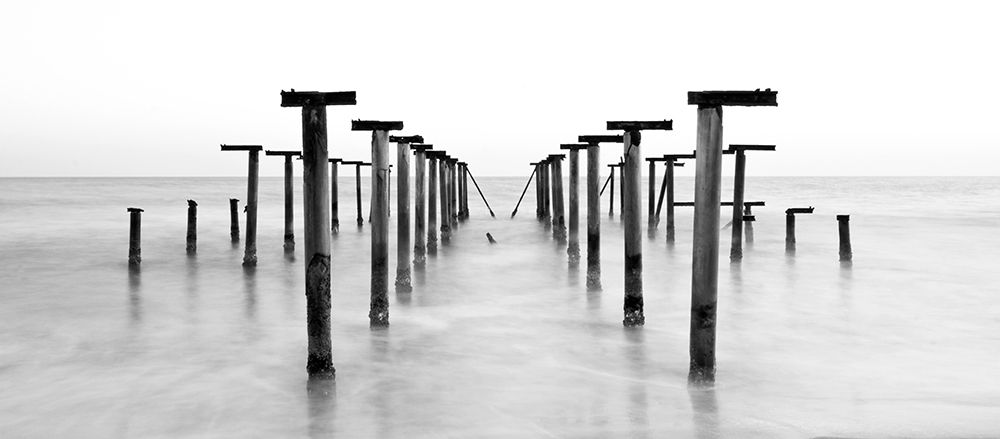 Old Pier And Dramatic Seascape art print by Engin Akyurt for $57.95 CAD