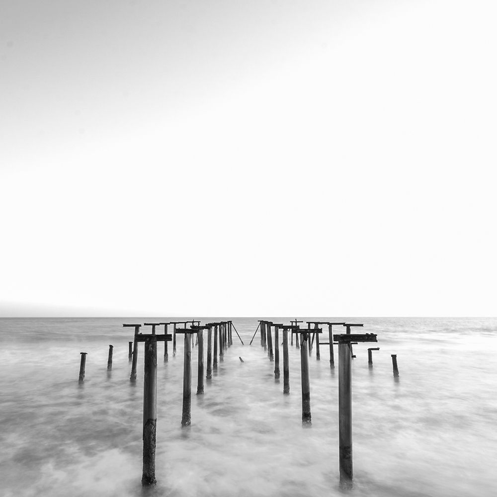Old Pier And Dramatic Seascape art print by Engin Akyurt for $57.95 CAD