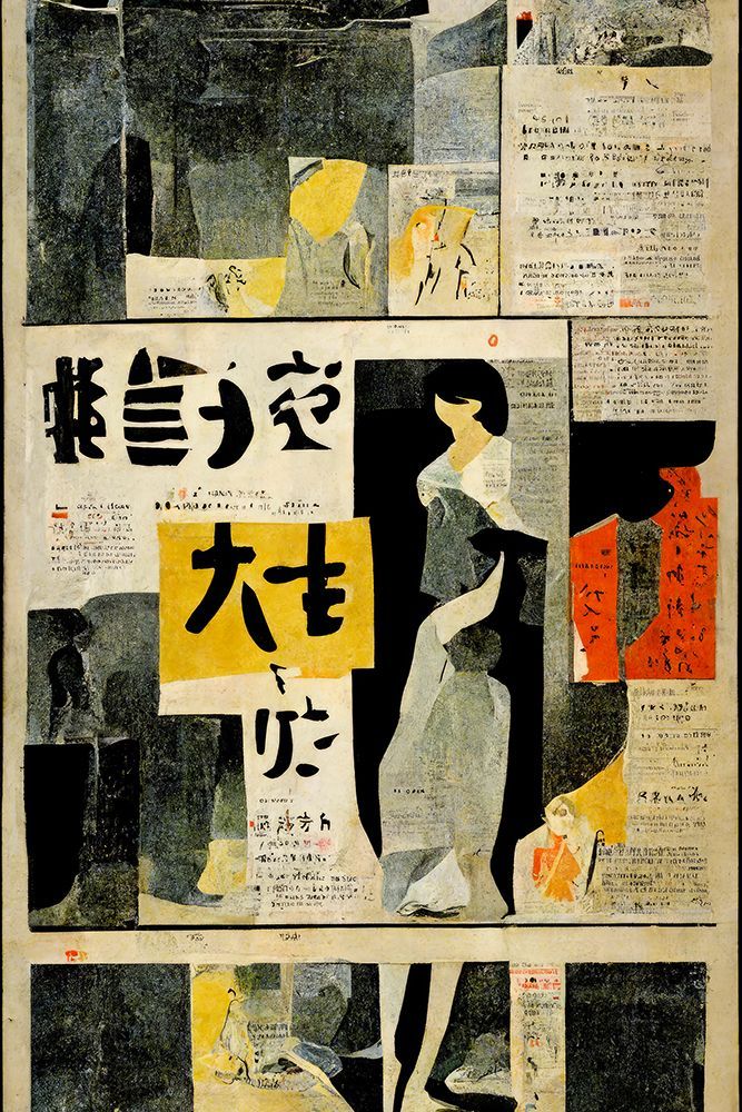 Japanese Newspaper No 1 art print by Treechild for $57.95 CAD