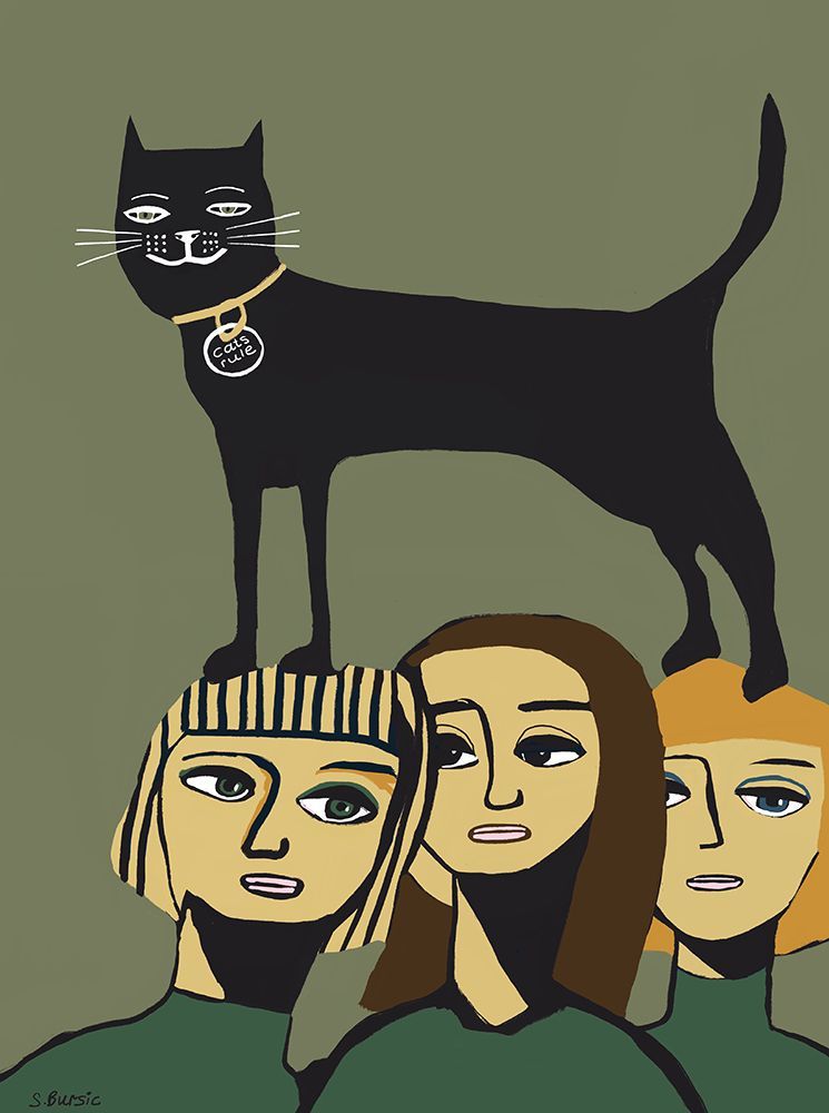 Black Cat Rules art print by Sharyn Bursic for $57.95 CAD