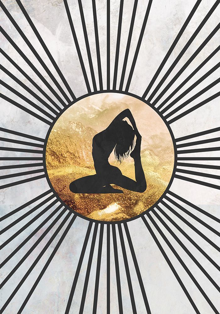 Black Gold Sun Yoga 6 art print by Sarah Manovski for $57.95 CAD