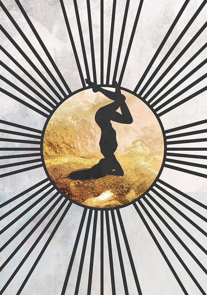 Black Gold Sun Yoga 5 art print by Sarah Manovski for $57.95 CAD