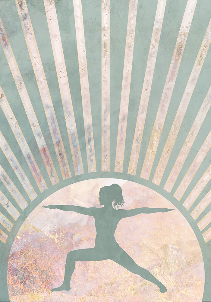 Yoga Boho Sun Rise Green 2 art print by Sarah Manovski for $57.95 CAD