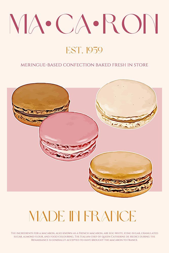 Macaron Print art print by Nazma Khokhar for $57.95 CAD