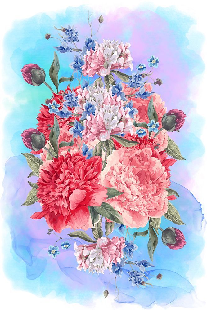Bouquet of flowers art print by Hussein Abdel Aal for $57.95 CAD