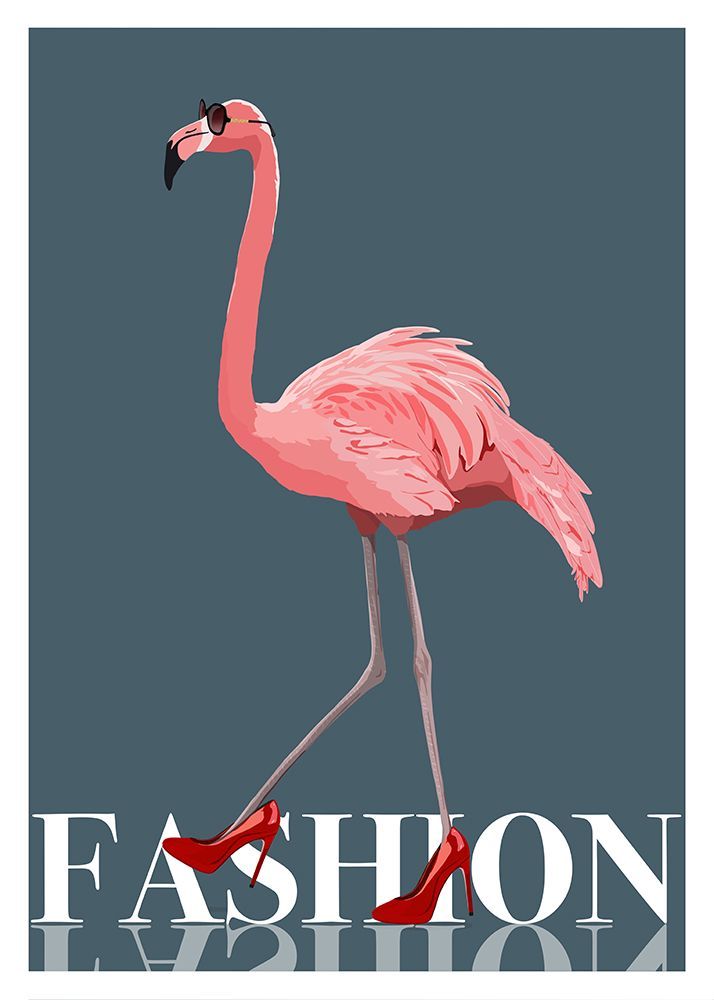 Fashion Flamingo art print by Kammille Bruun for $57.95 CAD