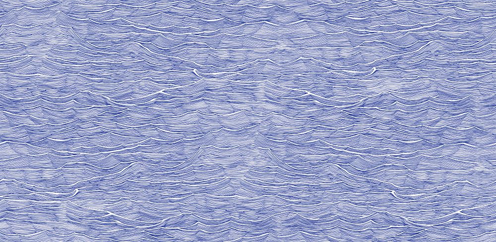 Hla024  100Dpi Waves Cobalt art print by Hendon Lane for $57.95 CAD