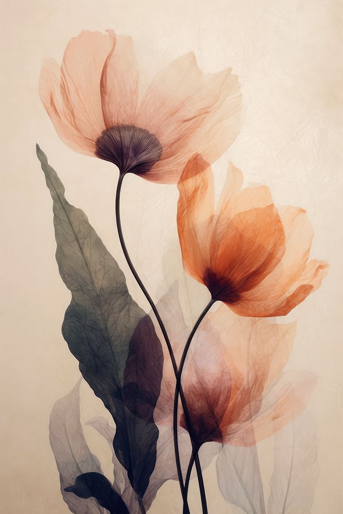 Parchmentflowersno5 art print by Treechild for $57.95 CAD