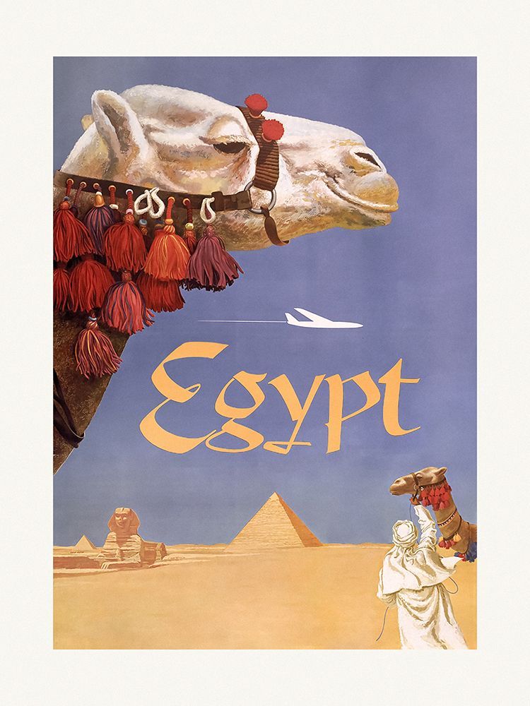 Egypt. Fly Twa (1960) Vintage Poster By David Klein art print by Pictufy for $57.95 CAD