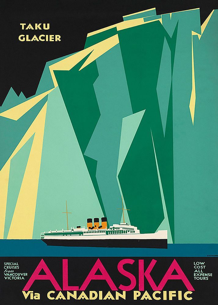Alaska Via Canadian Pacific. Taku Glacier - No Border art print by Pictufy for $57.95 CAD