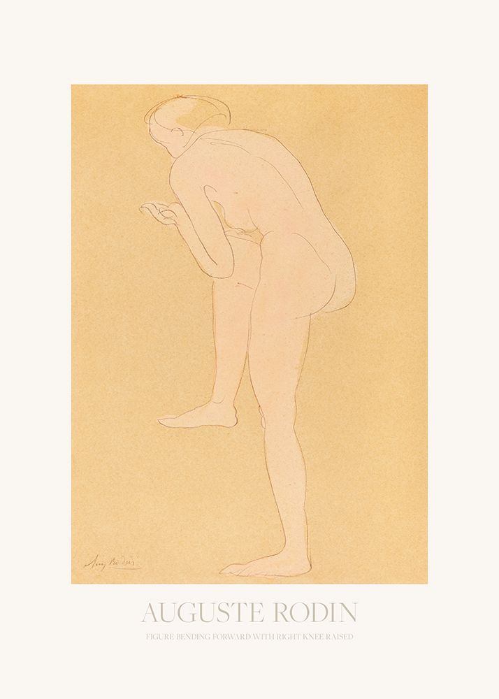 Figure Bending Forward With Right Knee Raised art print by Pictufy for $57.95 CAD