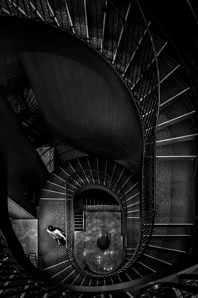 Spiral Staircase From Above art print by Eiji Yamamoto for $57.95 CAD