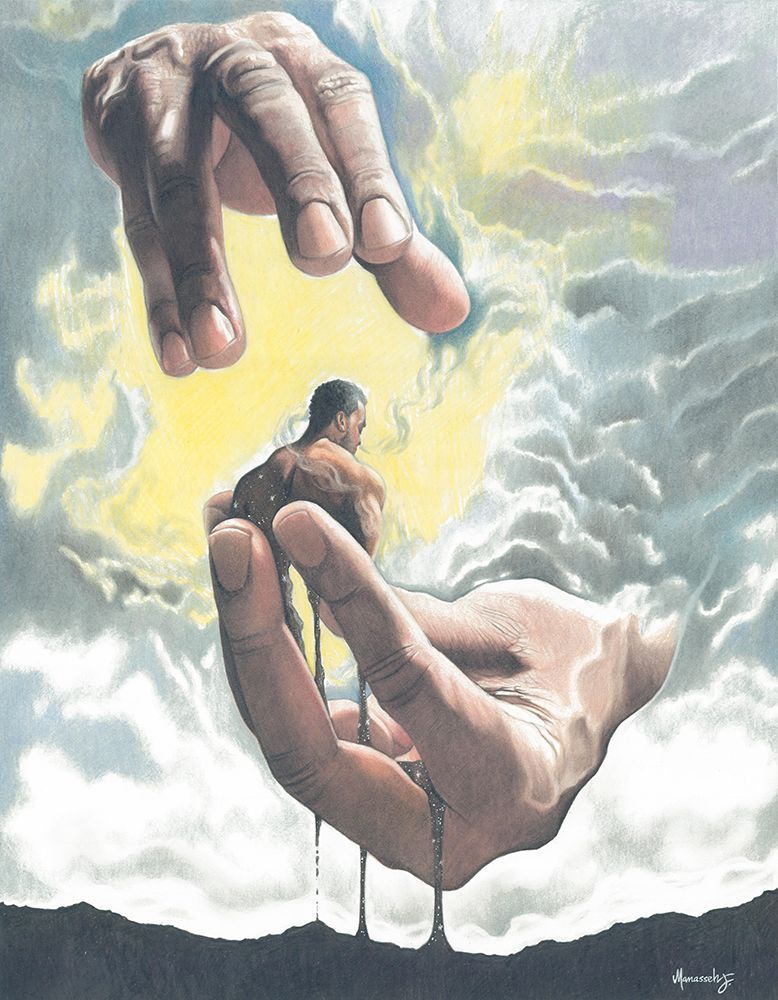 Creation of Man art print by Manasseh Sr. Johnson for $57.95 CAD