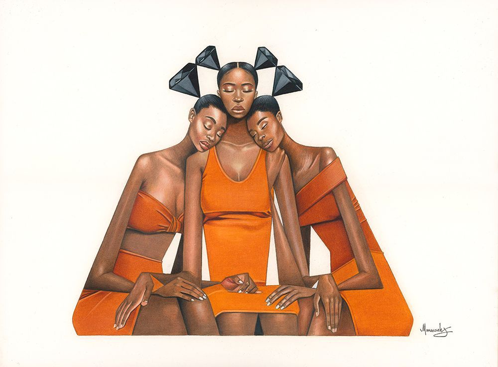 Blackdiamond(sisterhood) art print by Manasseh Sr. Johnson for $57.95 CAD