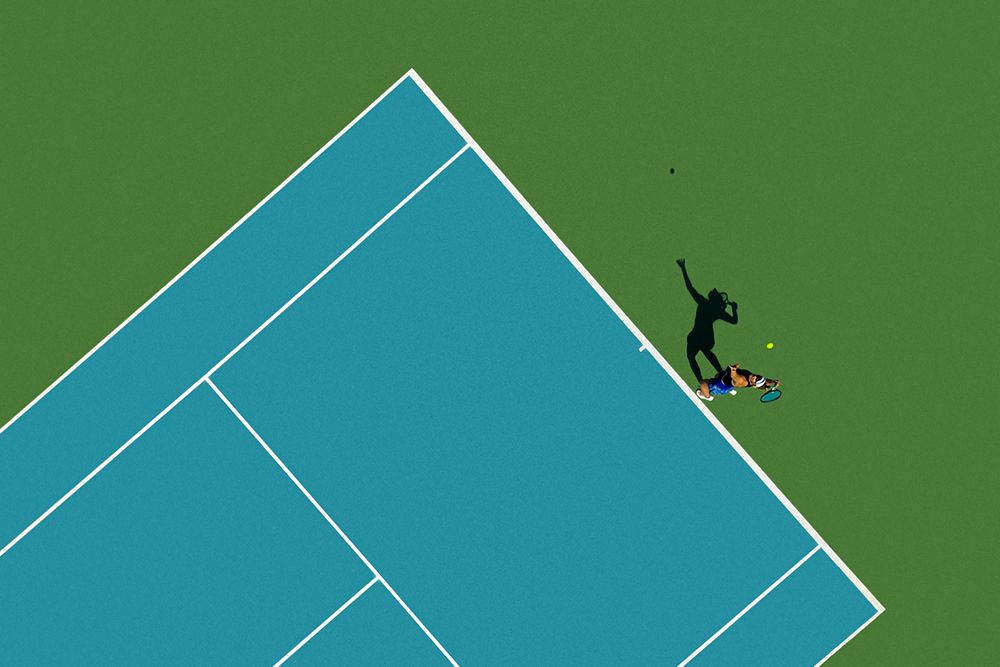 Geometry Of Tennis art print by Yevhen Kostiuk for $57.95 CAD