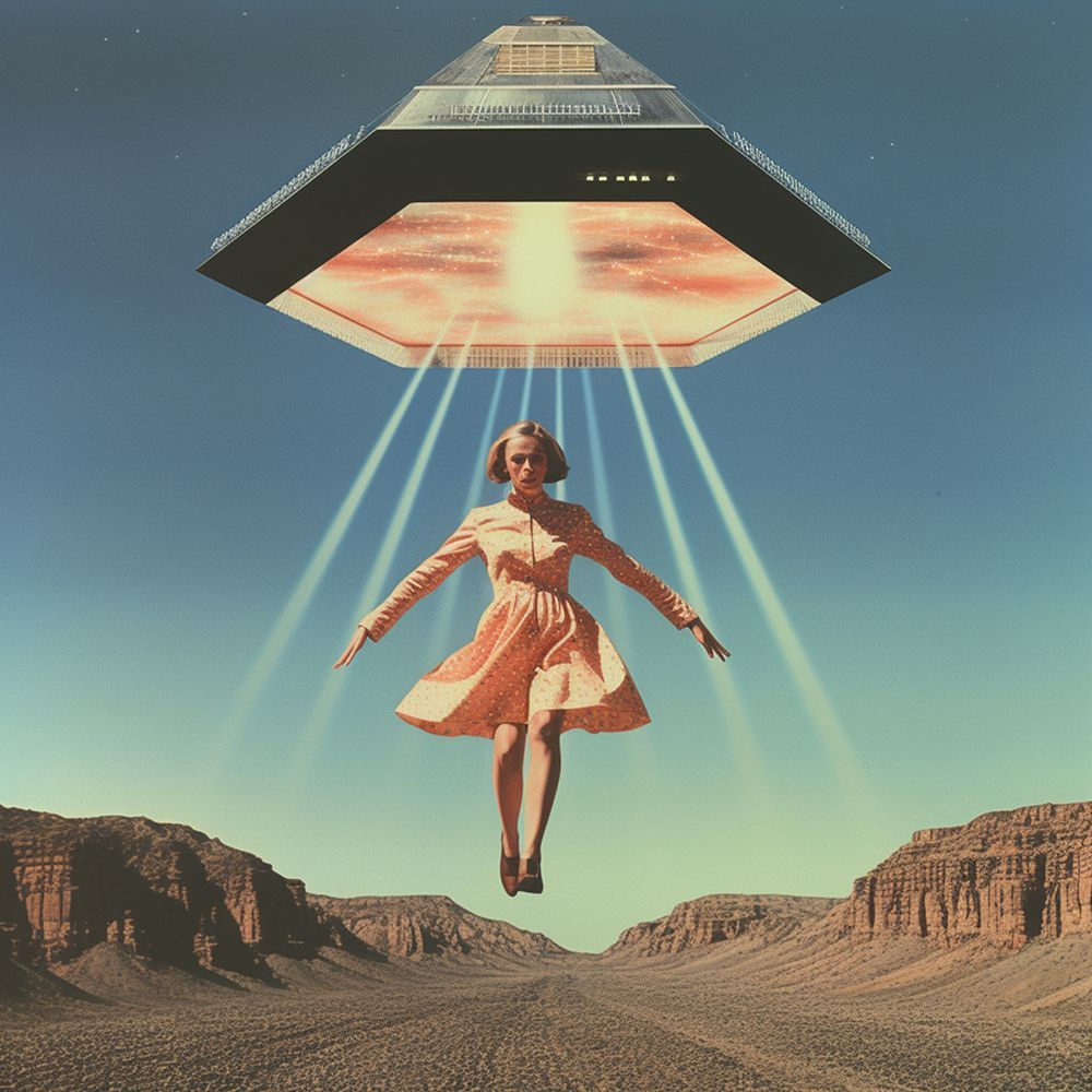 Abducted Collage Art art print by Samantha Hearn for $57.95 CAD