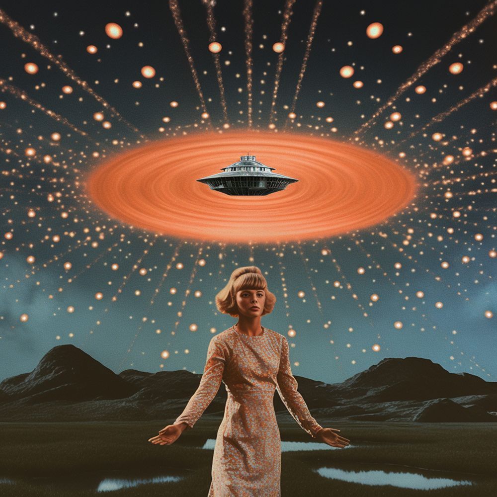 UFO Collage Art art print by Samantha Hearn for $57.95 CAD