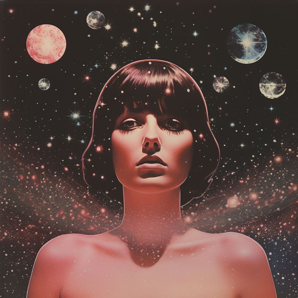 Space Goddess Collage Art art print by Samantha Hearn for $57.95 CAD