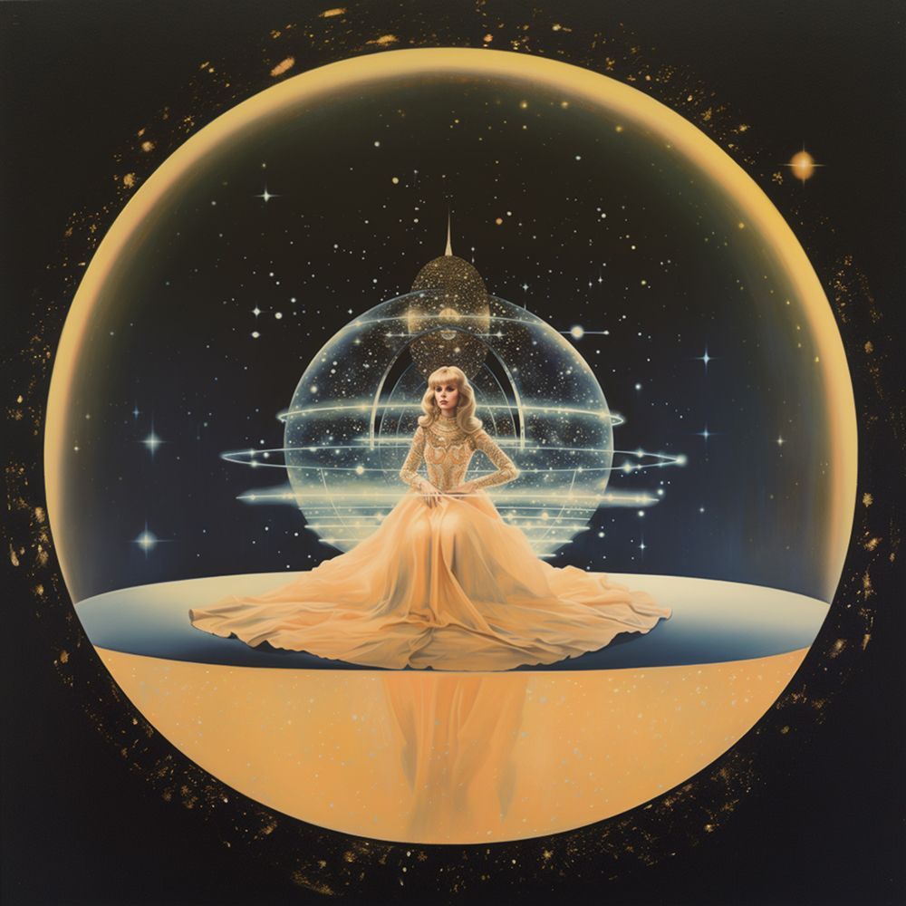 Princess of Space Collage Art art print by Samantha Hearn for $57.95 CAD