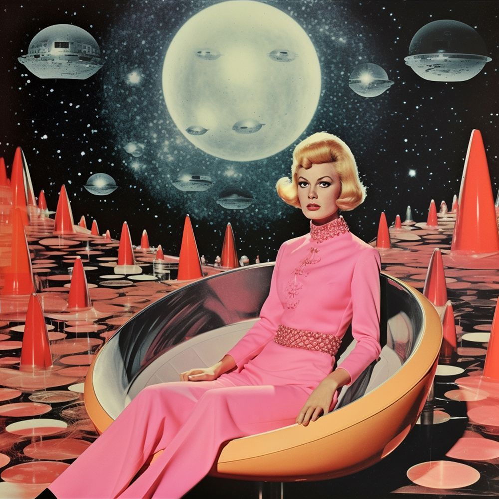 Queen of Space Collage Art art print by Samantha Hearn for $57.95 CAD