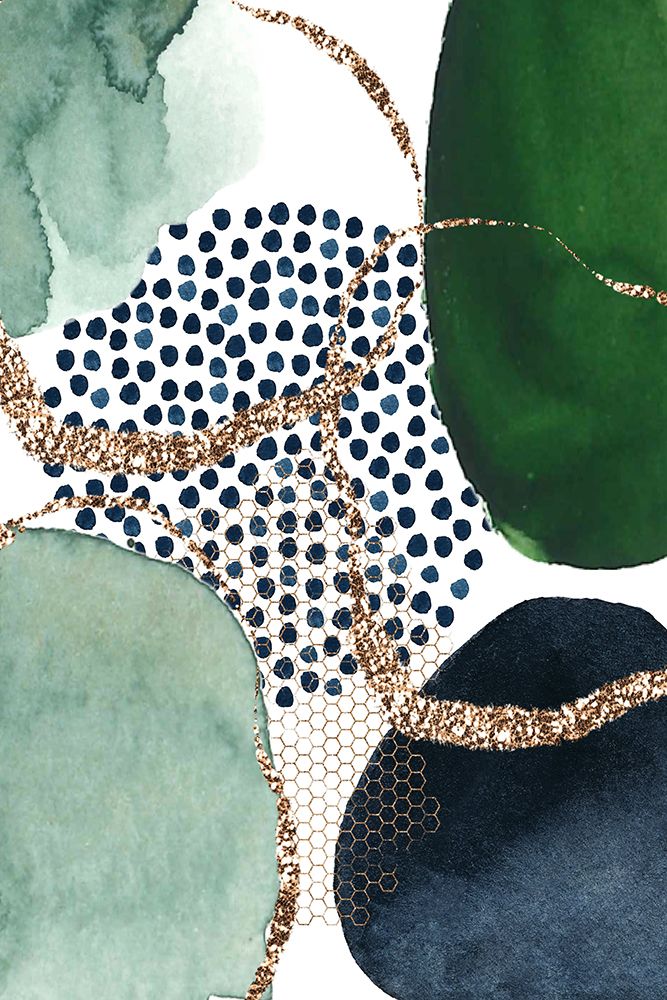 Green Shapes art print by Sally Ann Moss for $57.95 CAD