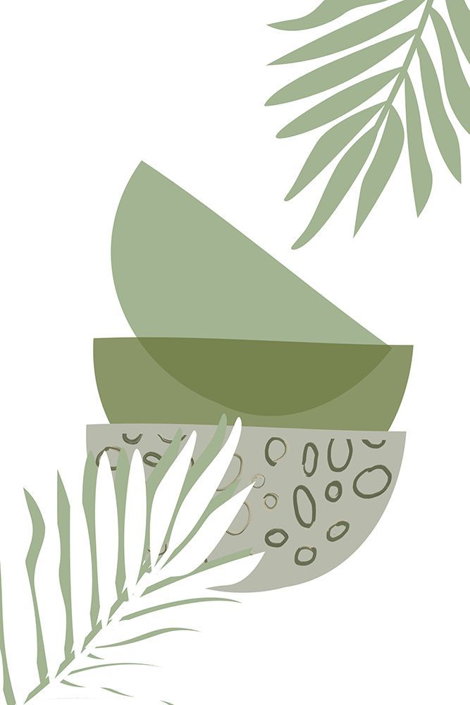 Boho Green Bowls art print by Sally Ann Moss for $57.95 CAD