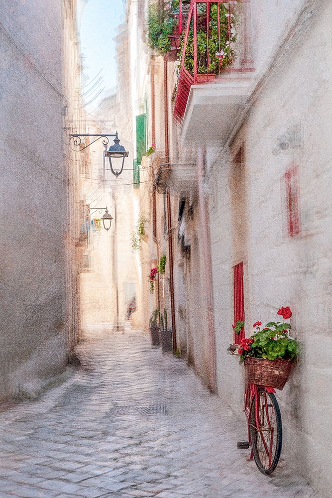 The red bike art print by Cindy Liu for $57.95 CAD