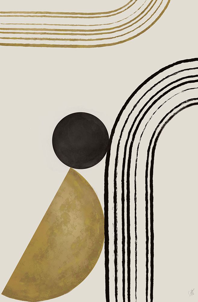 Scandi Gold Abstract art print by Anne-Marie Volfova for $57.95 CAD