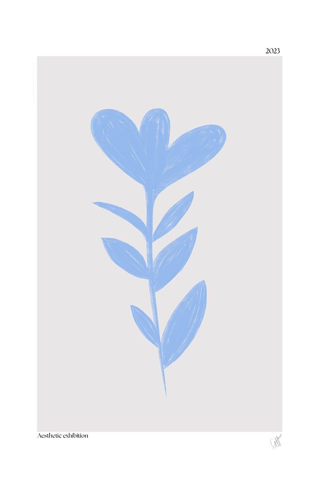 Blue Abstract Plant art print by Anne-Marie Volfova for $57.95 CAD