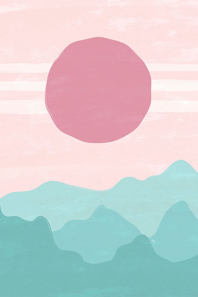 Pink Sunset art print by Martina for $57.95 CAD