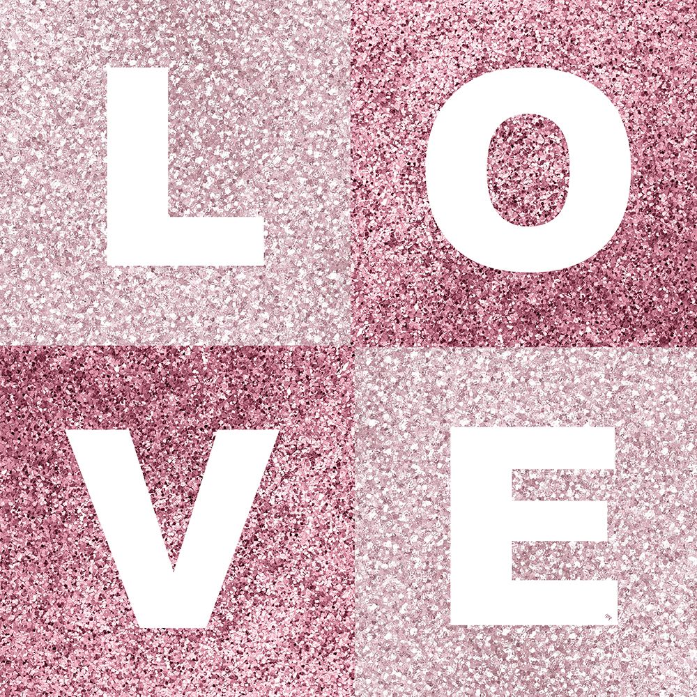 Pink Glitter Love art print by Martina for $57.95 CAD