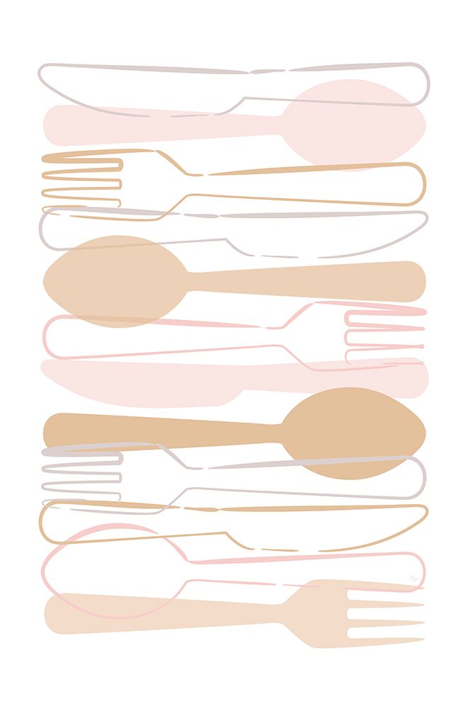 Peach Cutlery art print by Martina for $57.95 CAD