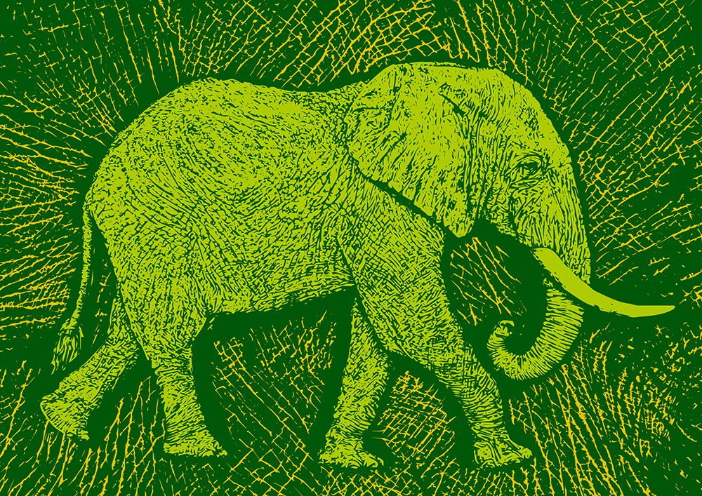 Africa Elephant Texture Pattern art print by Carlo Kaminski for $57.95 CAD