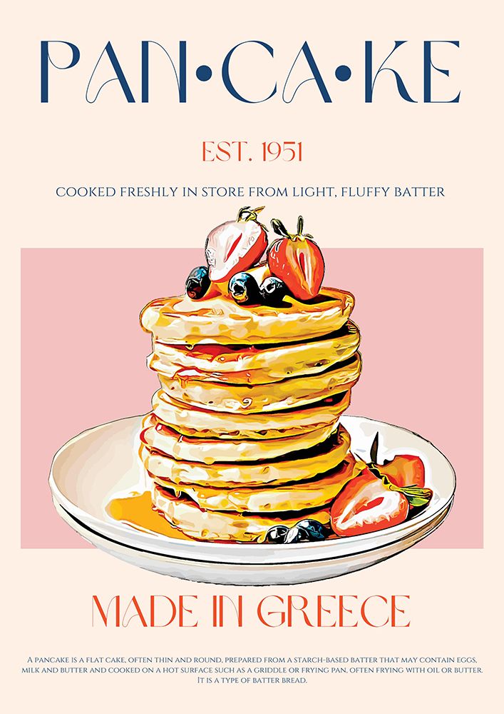 Pancake art print by Nazma Khokhar for $57.95 CAD
