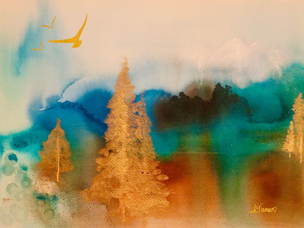 Golden Landscape art print by Amy Tieman for $57.95 CAD