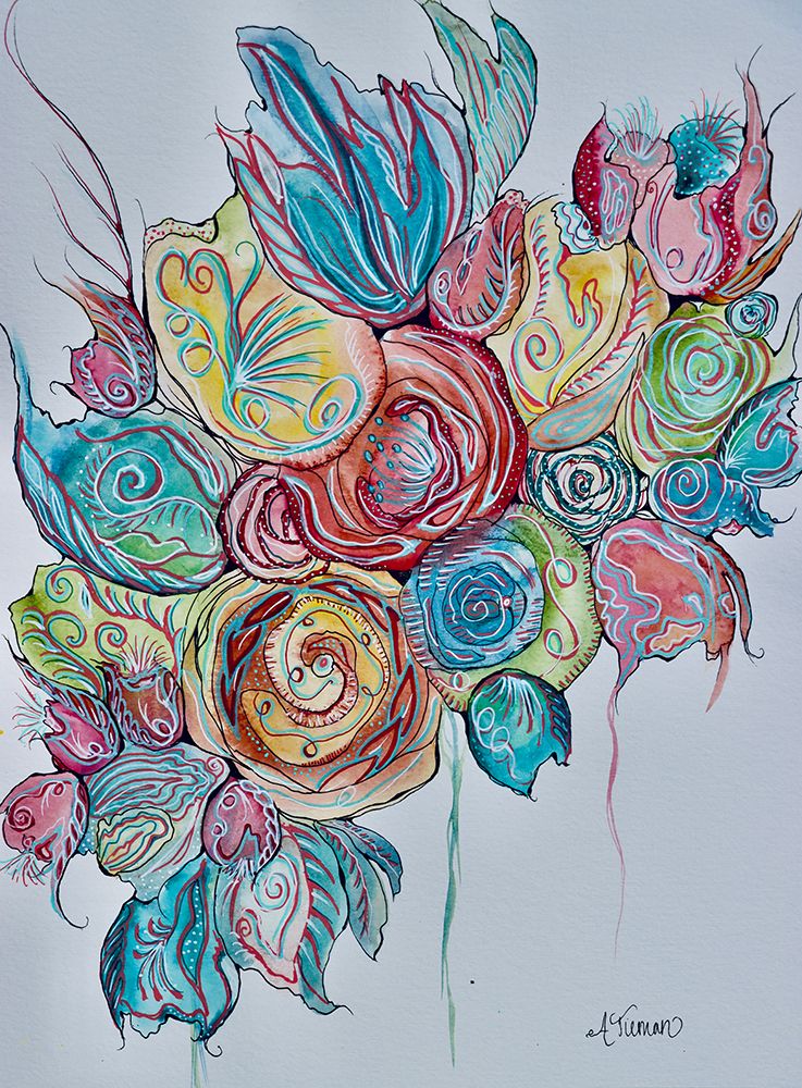 Coastal Blooms art print by Amy Tieman for $57.95 CAD