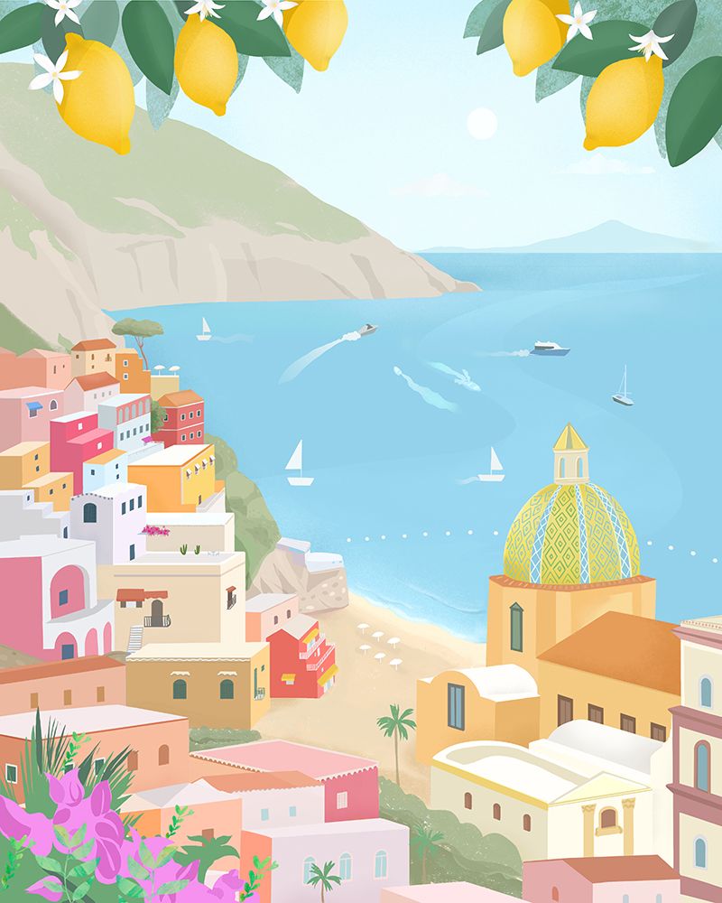 Positano, Italy art print by Petra Lizde for $57.95 CAD