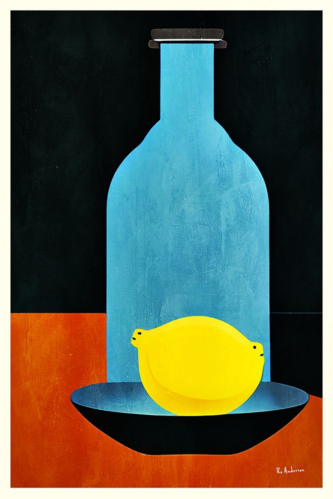Bottle With (Lonesome) Lemon : Skinny Bitch art print by Bo Anderson for $57.95 CAD