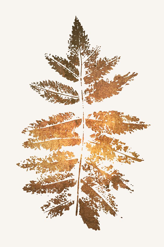 Oak Leaf Print (Gold) art print by Kubistika for $57.95 CAD