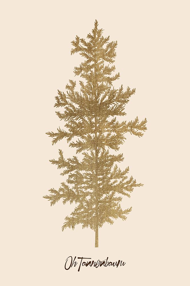 Oh Tannebaum (Gold) art print by Kubistika for $57.95 CAD
