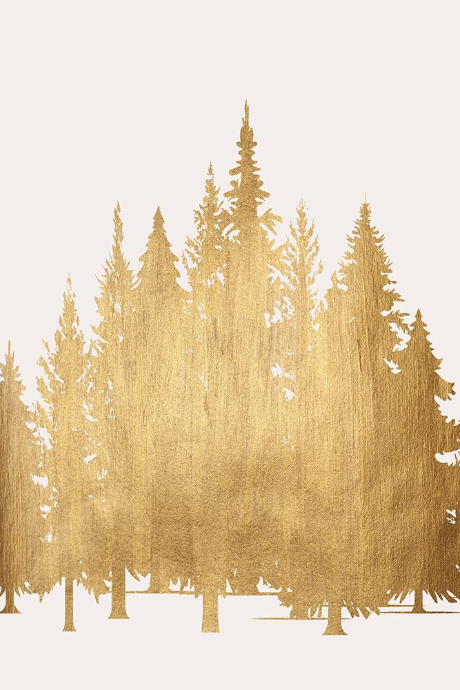 Tannenwald (Gold) art print by Kubistika for $57.95 CAD