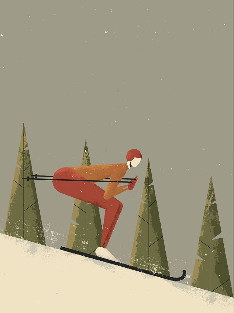 Skiing art print by Vision Grasp Art for $57.95 CAD