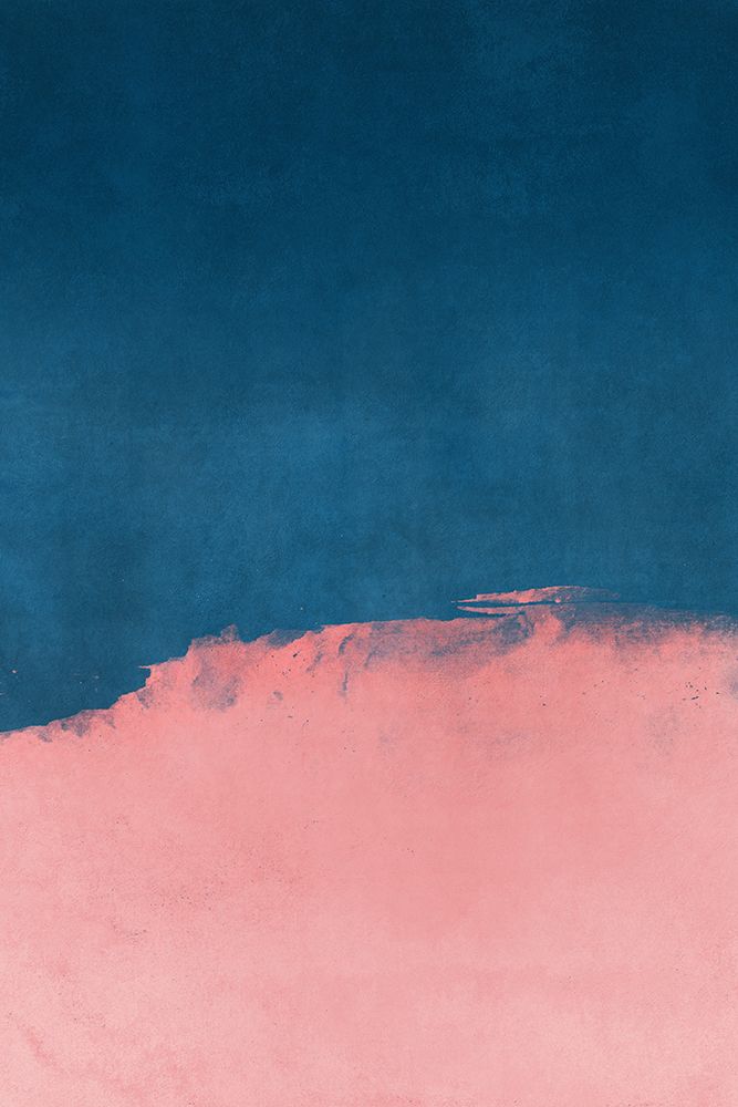 Minimal Landscape Pink And Navy Blue 01 art print by Amini54 for $57.95 CAD