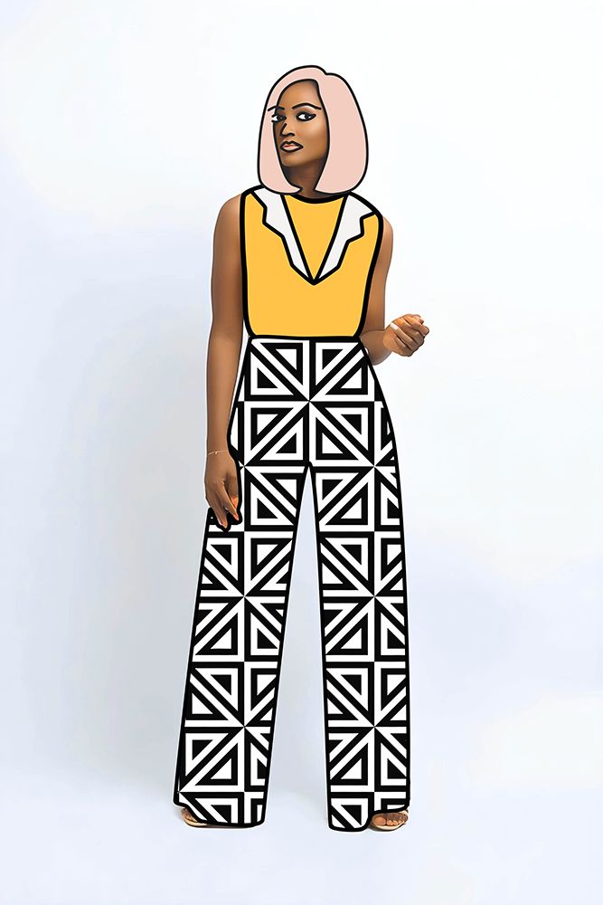 Checkered Pants Lady art print by Amini54 for $57.95 CAD