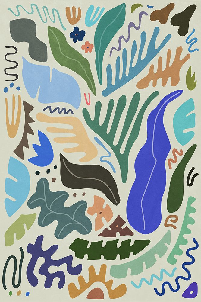 Jungle Colors And Shapes art print by Amini54 for $57.95 CAD