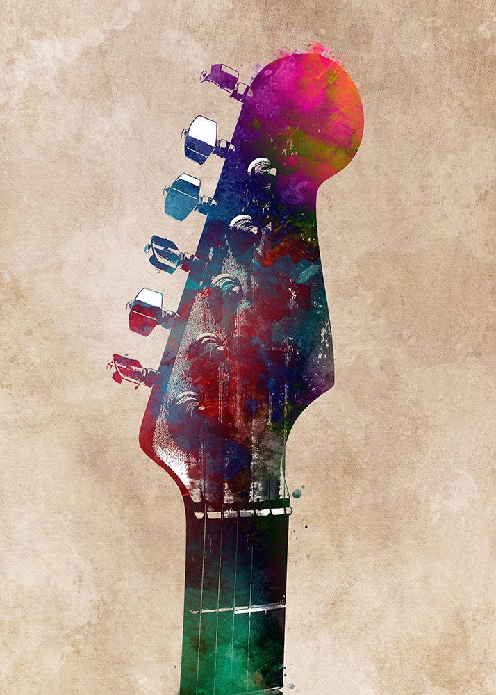 Guitar Music Art 16 art print by Justyna Jaszke for $57.95 CAD