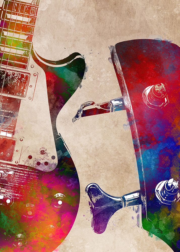 Guitar Music Art 14 art print by Justyna Jaszke for $57.95 CAD