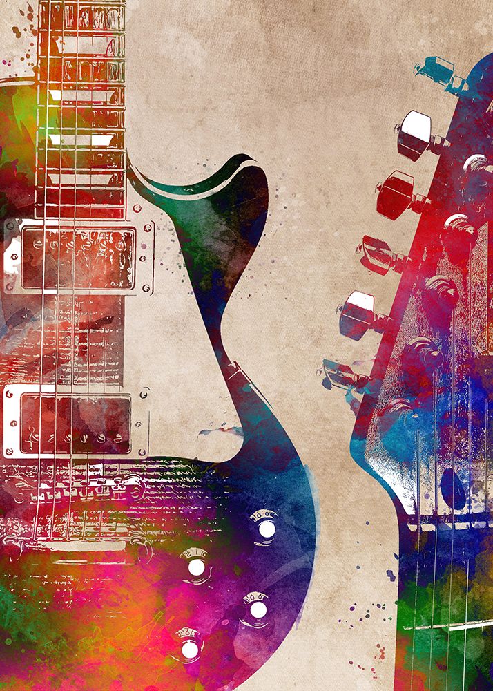 Guitar Music Art 12 art print by Justyna Jaszke for $57.95 CAD