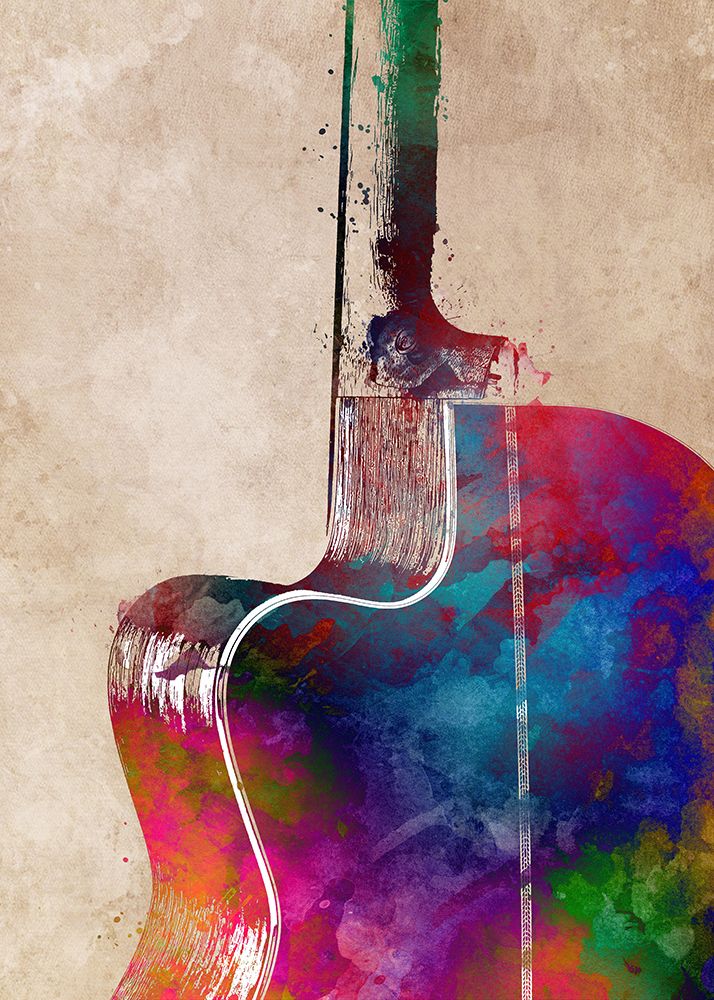 Guitar Music Art 11 art print by Justyna Jaszke for $57.95 CAD