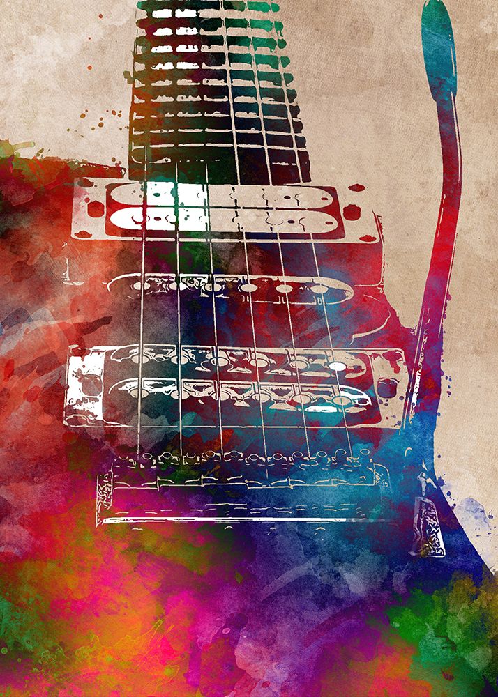 Guitar Music Art 9 art print by Justyna Jaszke for $57.95 CAD